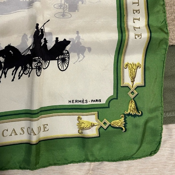 HERMES PARIS VINTAGE SILK SCARF LE BOIS DE BOULOGNE 1957 - Picture 6 of 6